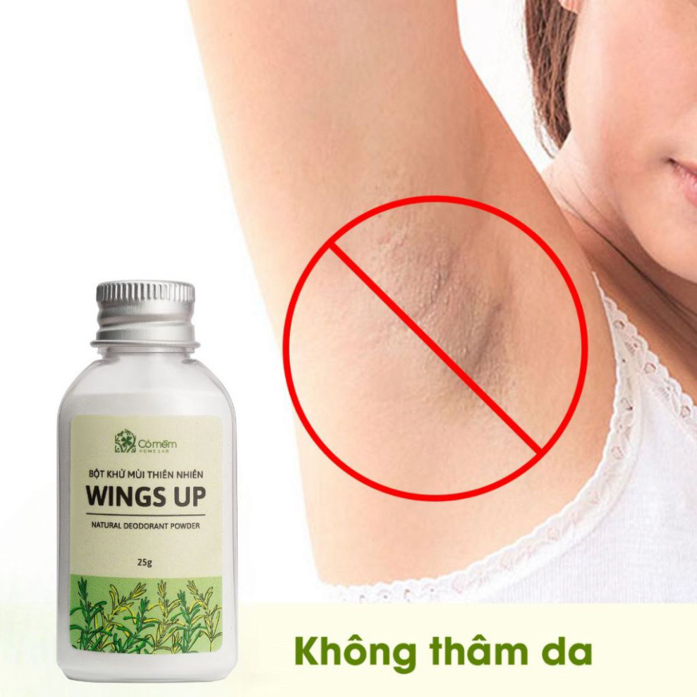 A Bột Khử Mùi Wings Up Khử Mùi Hôi Chân Hôi Nách Giày KIếm Soát Mồ Hôi Hôi Cỏ Mềm 25g A