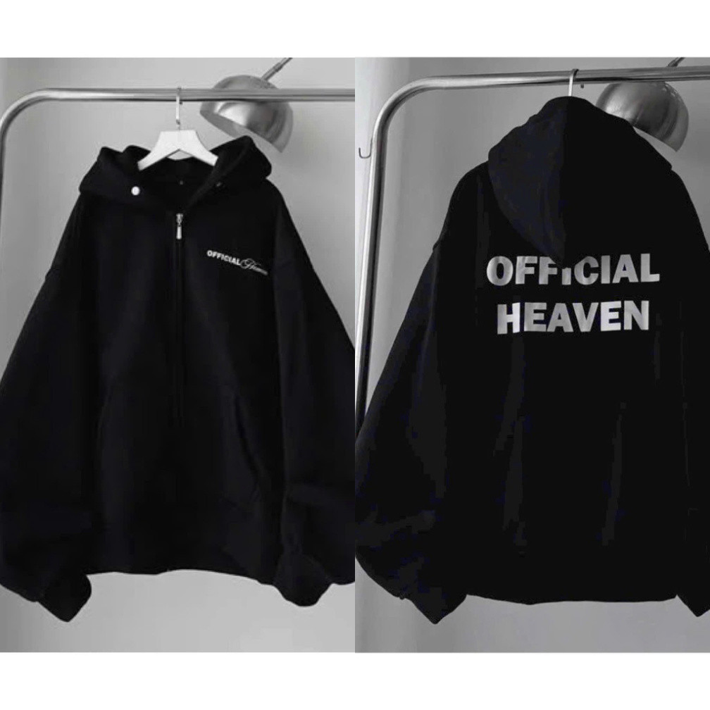 Áo Khoác Nỉ Zip Unisex Form Rộng HEAVEN shop