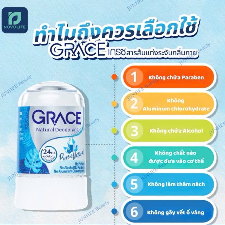 [ JUNHEE AUTH ] Lăn khử mùi đá khoáng Deo KLEAR Thái Lan Chính hãng HỎA TỐC