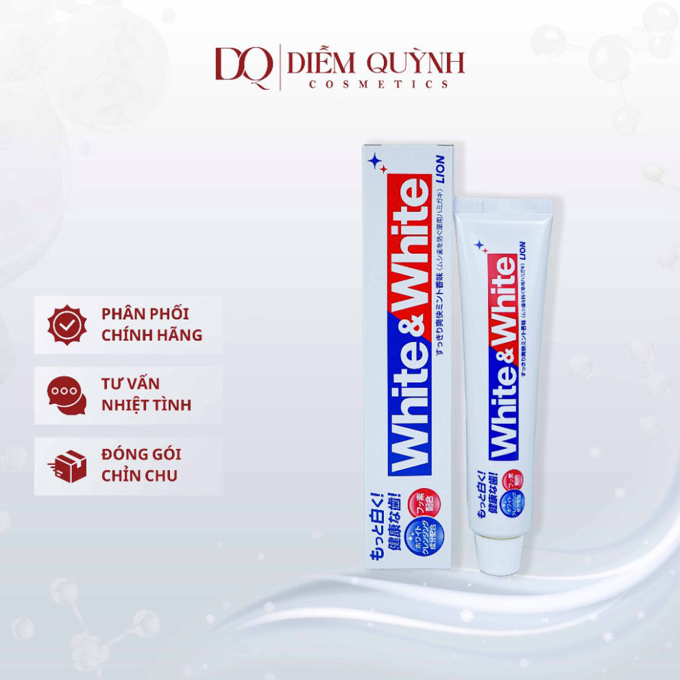 B Kem đánh răng White & White Nhật Lion 150g B