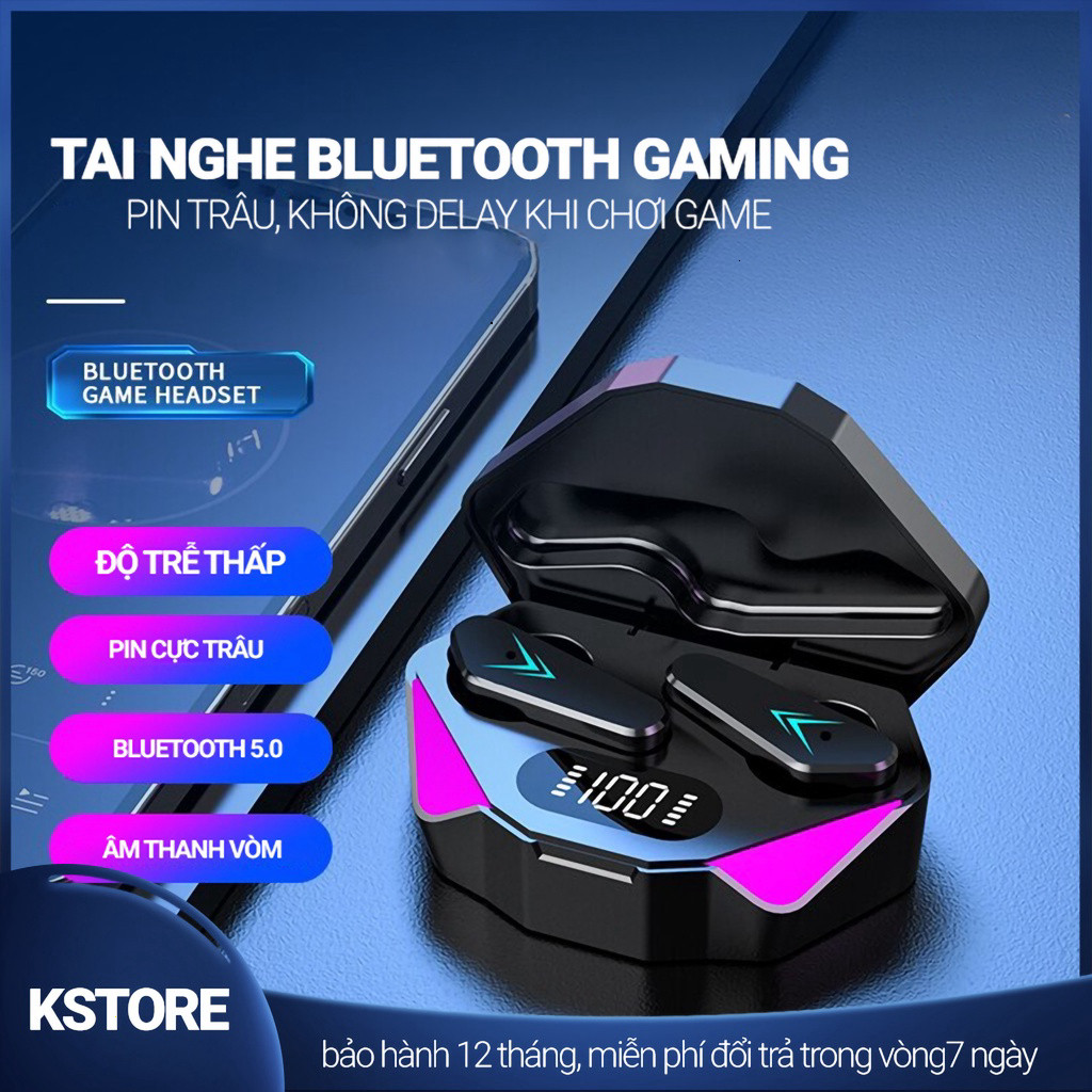 Tai nghe Bluetooth Gaming Không dây X15 TWS công nghệ Bluetooth 5.0 cảm biến chạm