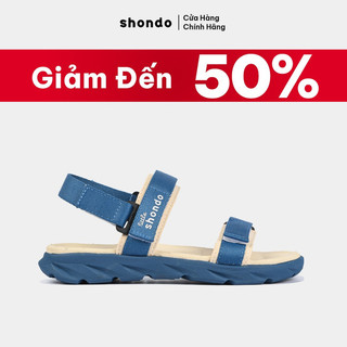  Giày Sandal Quai Dán Bé Trai Bé Gái LITTLE SHONDO F6 Sport Siêu Nhẹ Đế Mềm Màu Be Xanh Dương F6S3525 