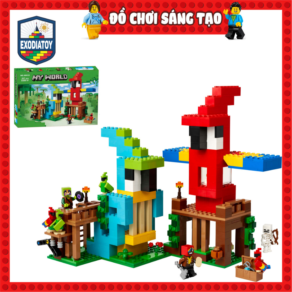 Mô hình đồ chơi My World Ngôi Nhà Của Vẹt : The Parrot Houses - LELE BROTHERS 68033