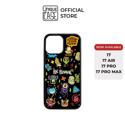 Ốp lưng Unique Case dành cho điện thoại iPhone "Be Brave" in hình sticker Monster Pop CHAT128 Halloween
