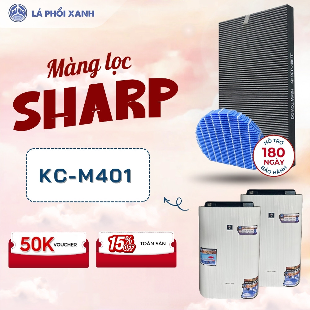 Màng lọc không khí Sharp KC-M401 - Màng lọc hỗn hợp Sharp KC-M401, Màng bù ẩm tương thích cho máy