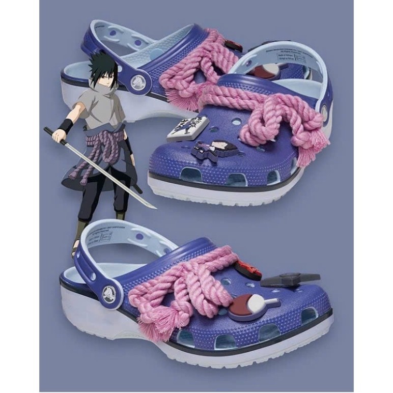 DÉP Naruto Sasuke Classic Clog shoes color Mineral Blue