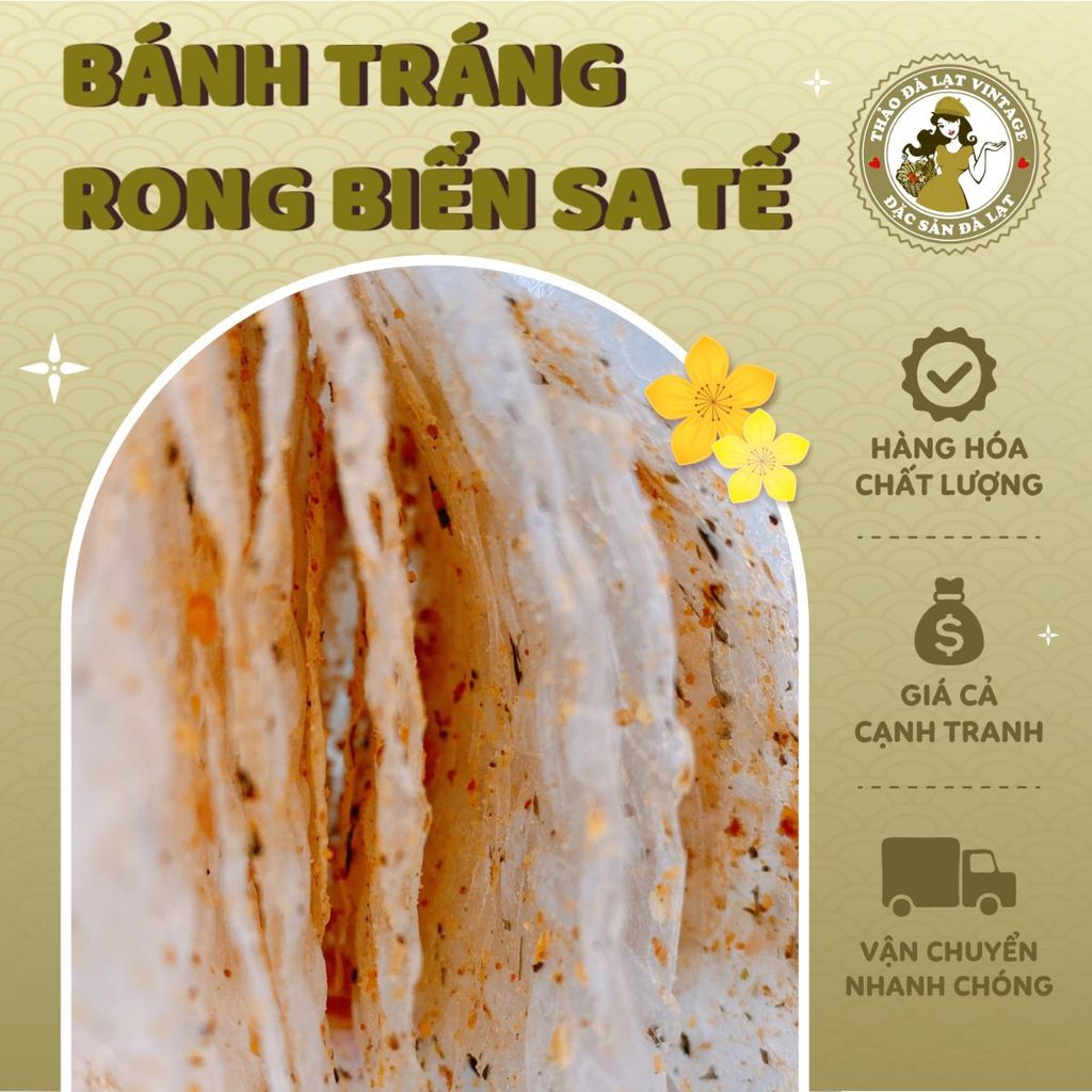 (ĂN CHAY ĐƯỢC) BÁNH TRÁNG TRỘN SẴN RONG BIỂN CHÁY TỎI + SA TẾ - THẢO ĐÀ LẠT VINTAGE