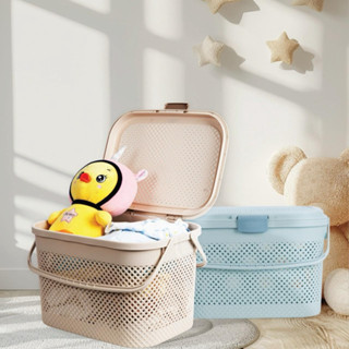 ( Mẫu Mới) Làn đựng đồ đa năng có nắp, quai xách bền, thích hợp cho sinh hoạt và trẻ nhỏ.-Giỏ nhựa Việt Nhật cao cấp.