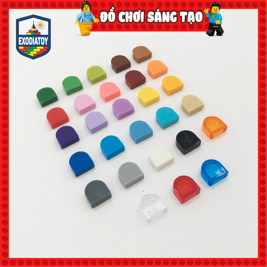 [COMBO 5 CÁI] Mô hình Phụ kiện MOC gạch trơn bán nguyệt 1 x 1 - Đồ Chơi Lắp Ghép Sáng Tạo - Tương th
