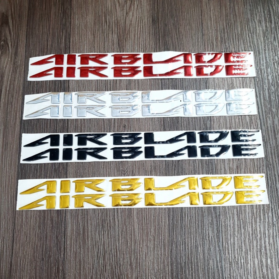 Bộ Combo Chữ Air Blade Và Logo Ab King Dành Cho Xe Honda Ab 125, 150Cc - Phụ Kiện Dán Xe Chất Lượng