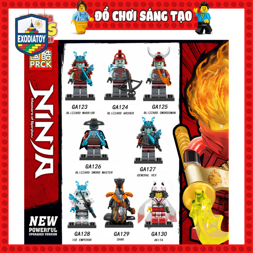 Mô hình Minifigure Nhân vật hoạt hình Ninja Spinjitzu Season 11 - Đồ Chơi Lắp Ghép Sáng Tạo - PRCK G