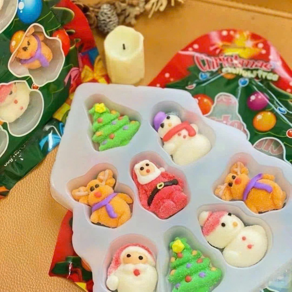 2 Gói Kẹo Dẻo Noel, Kẹo Dẻo Giáng Sinh Dễ Thương 2025 100g