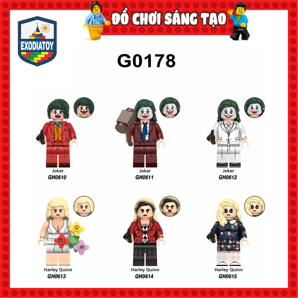 Mô hình Minifigure DC Comics Nhân vật trong phim Joker 2 : điên có đôi - Đồ Chơi Sáng Tạo - XINH G01
