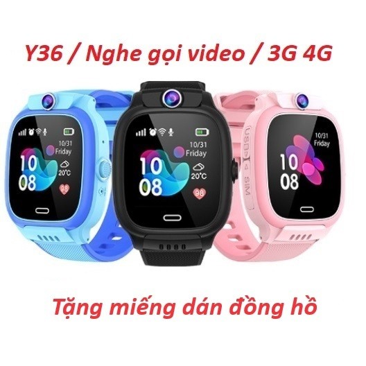 HÀNG LIKENEW 95% - (GỌI VIDEO/4G) Đồng Hồ Định vị Trẻ Em Y36 (bản 2025, Nghe Gọi Video 4G, Định Vị, 