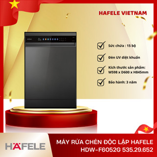 Máy Rửa Chén Độc Lập Hafele HDW-F6052G 535.29.652 - 15 Bộ, 8 Chương Trình Rửa Đa Dạng - FEM
