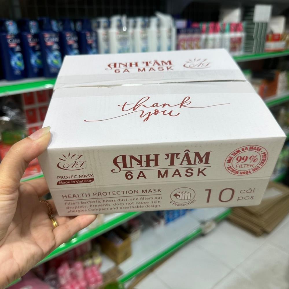 [HOT]  Khẩu trang 6A Anh Tâm (1 hộp: 50 cái / 100 cái) -MÀU NGẪU NHIÊN