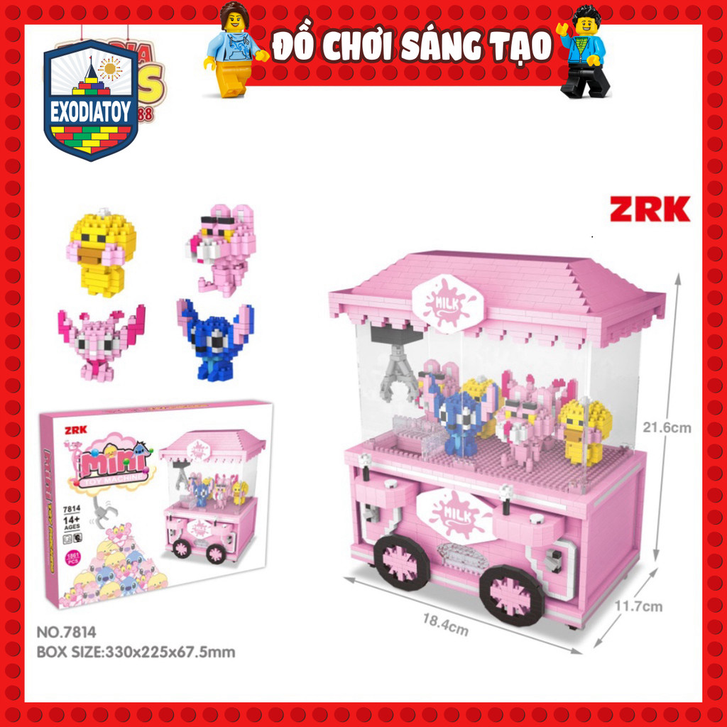 Mô hình Máy gắp thú điện tử xèng Retro Arcade Machine - Đồ Chơi Lắp Ghép Sáng Tạo - ZRK 7814