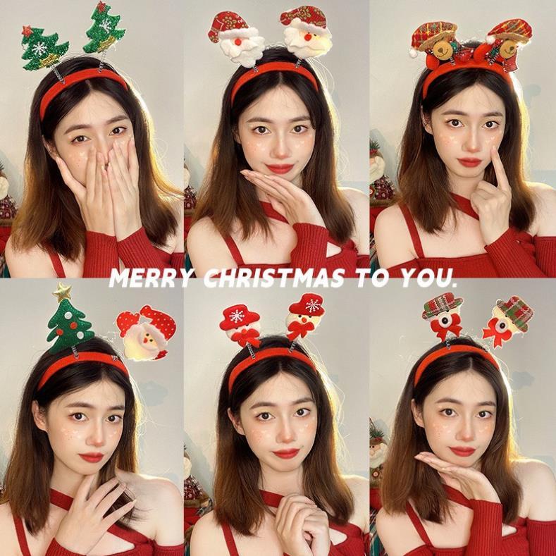 Bờm Noel,băng đô cài tóc mùa giáng sinh siêu xinh