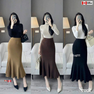  Chân váy len đuôi cá trơn dáng dài by TRANG CHAVI-MS803 