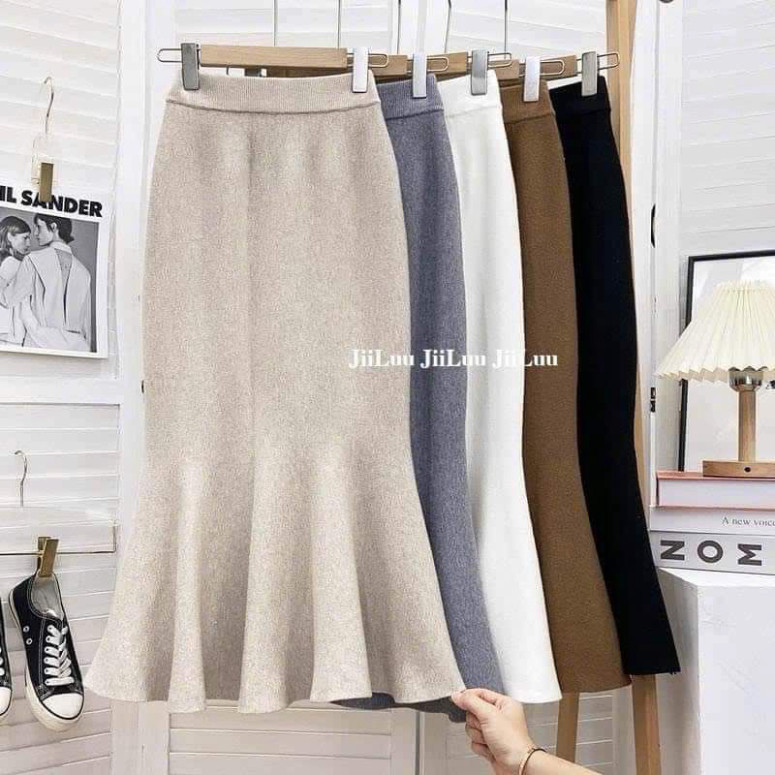Chân váy len đuôi cá trơn dáng dài by TRANG CHAVI-MS803 | BigBuy360 - bigbuy360.vn