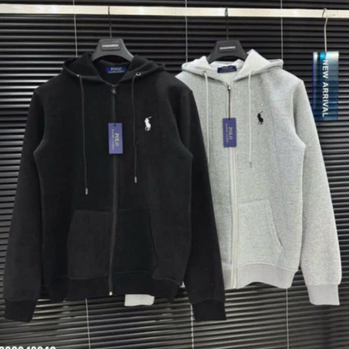 Áo Khoác Hoodie Zip Nam Nữ Nỉ Bông IN Hình Ngựa Trước Ngực UT