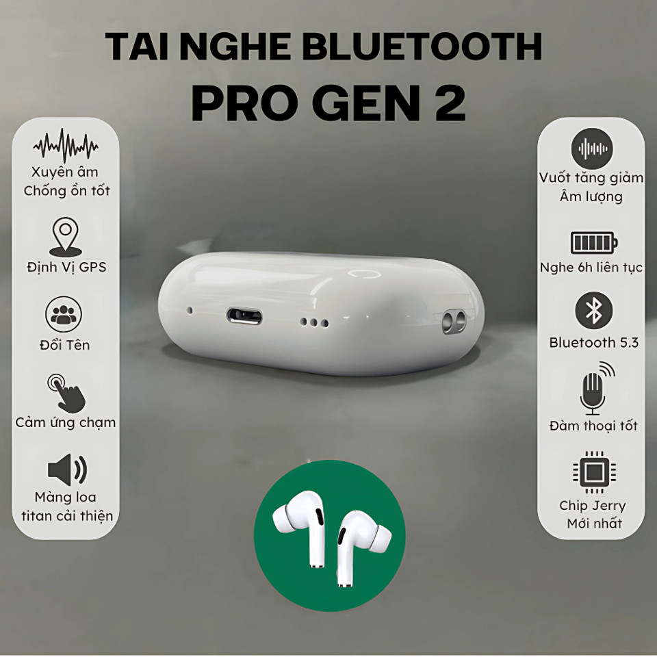 Tai Nghe Bluetooth Không Dây Cao Cấp Định Vị Đổi Tên Tự Động Kết Nối Cảm Ứng Bảo Hành 12 Tháng KENTE