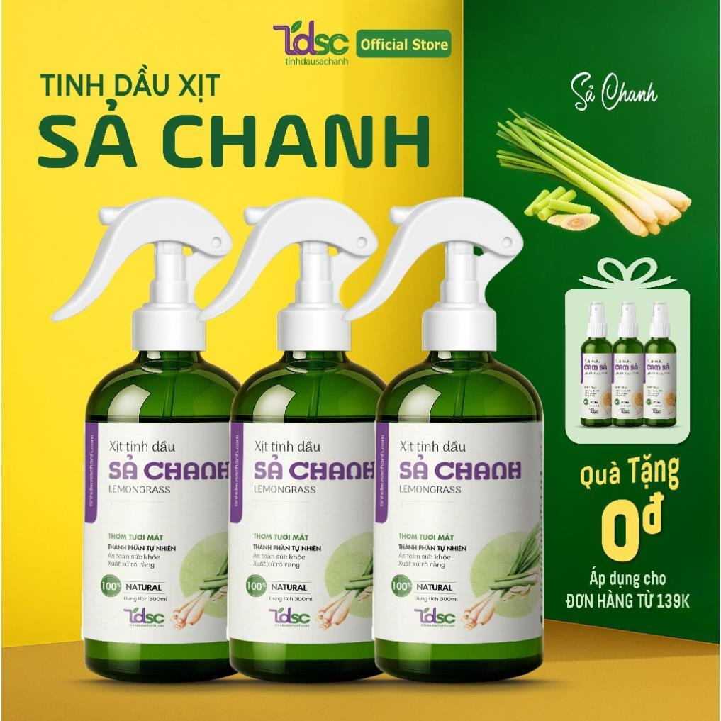 Chai Xịt Tinh Dầu Sả Chanh Nguyên Chất Thơm Phòng Đuổi Muỗi TINHDAUSACHANH 100/500ml Tinh Dầu Sả Xịt Phòng Khử Mùi