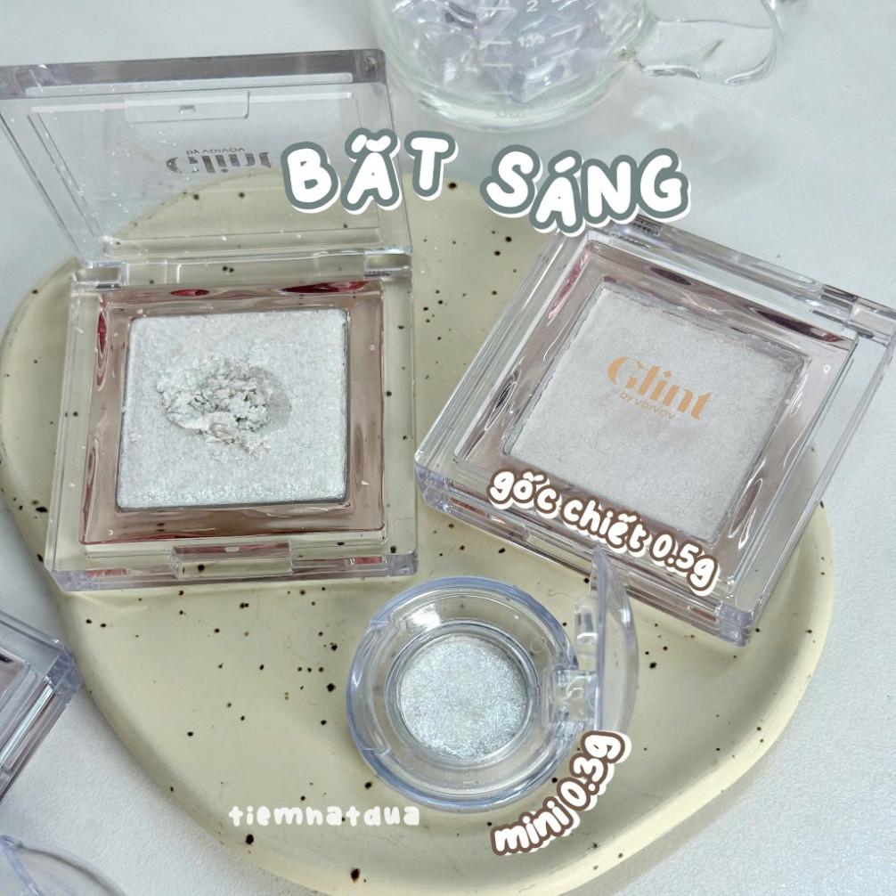 V [ĐỌC MÔ TẢ VÀ HÌNH ẢNH]  [Special Set] Phấn Đa Năng Glint Highlighter + Phấn Má Hồng Glint B aked 