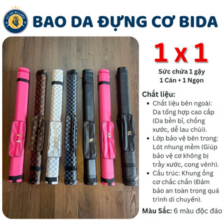  Bao Cơ Bida 1x1 Bao Đựng Cơ Bida 1 cán + 1 ngọn. Túi Đựng Gậy Cơ Bida Cao Cấp | Phụ Kiện Bida 
