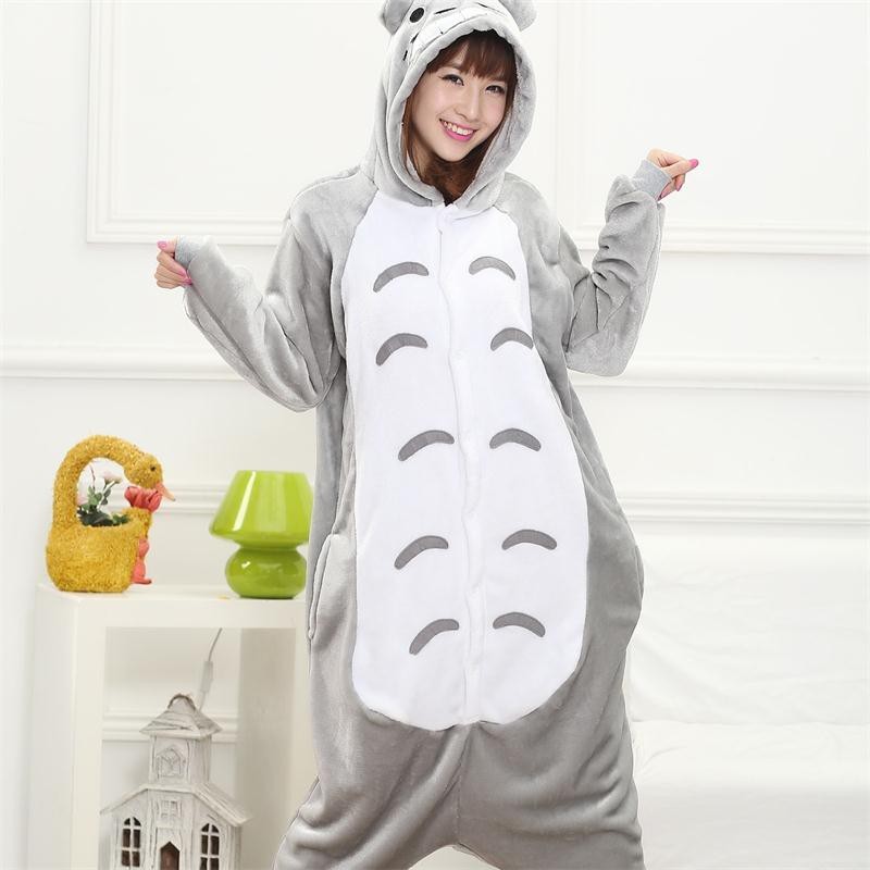 Totoro Kigurumi Onesie Adult Women Man Pajama Anime Cosplay Animal Party Jumpsuit Halloween Allover 