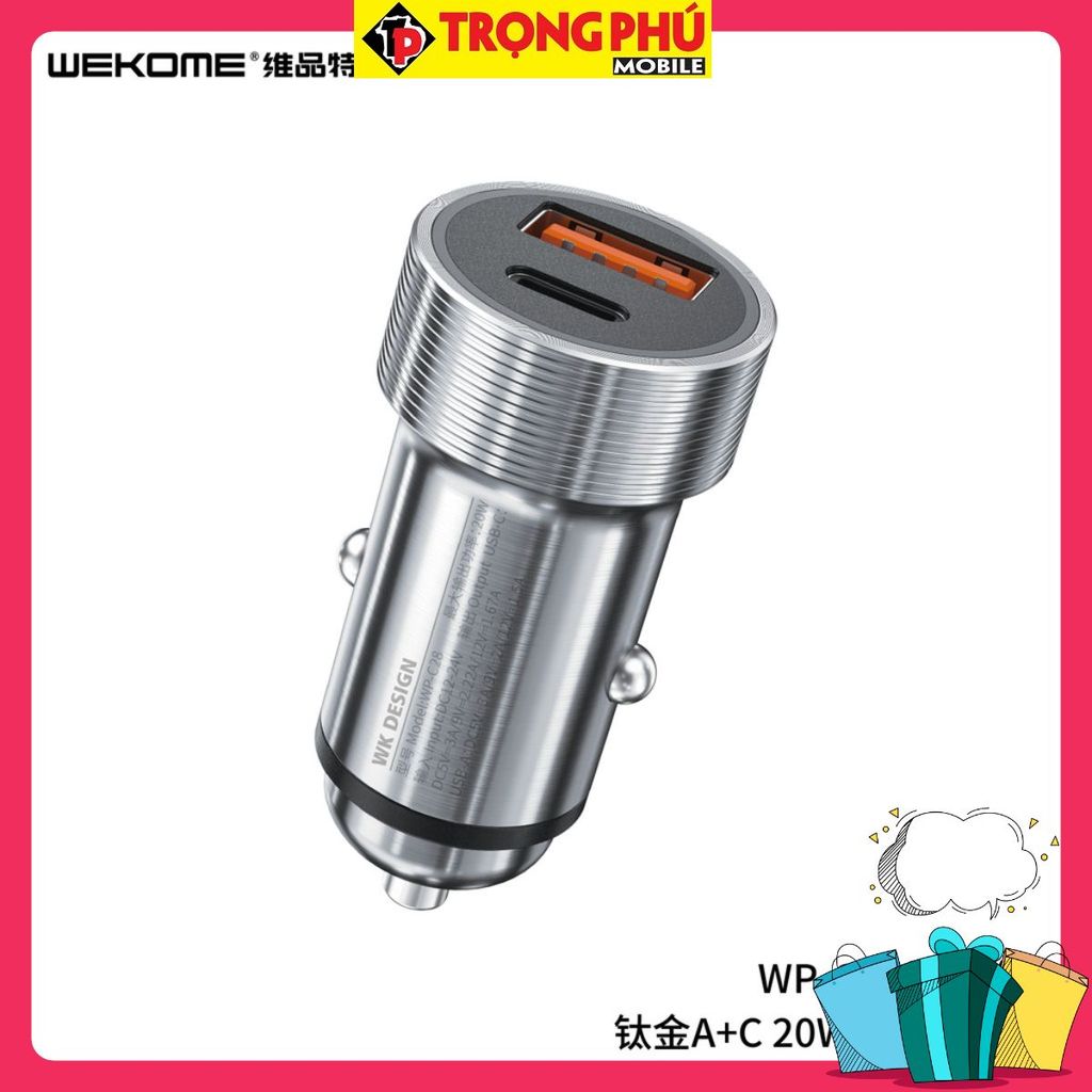 Cốc sạc ô tô Wekome WP-C28