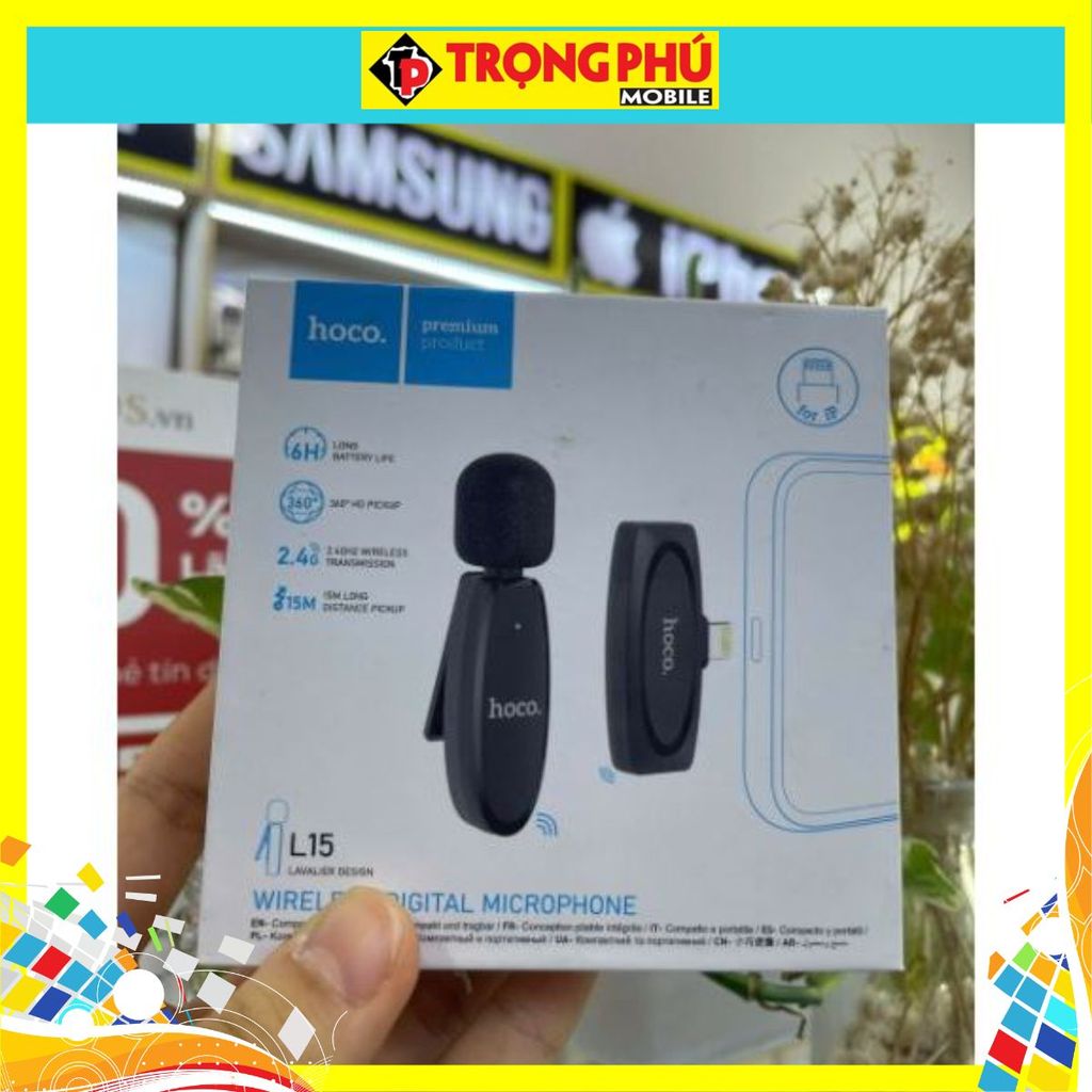 Mic thu âm Hoco L15 best sales