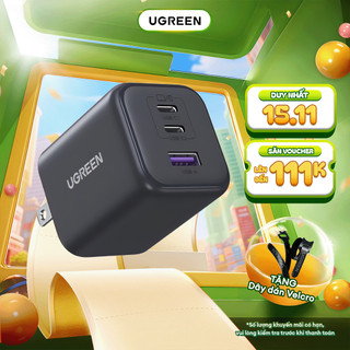  Củ sạc nhanh 45W Ugreen X524 X527 X614 | Sạc nhanh cho dòng iPhone 17 Pro Max | Công nghệ GaN |Bảo hành 18 tháng 1 đổi 1 