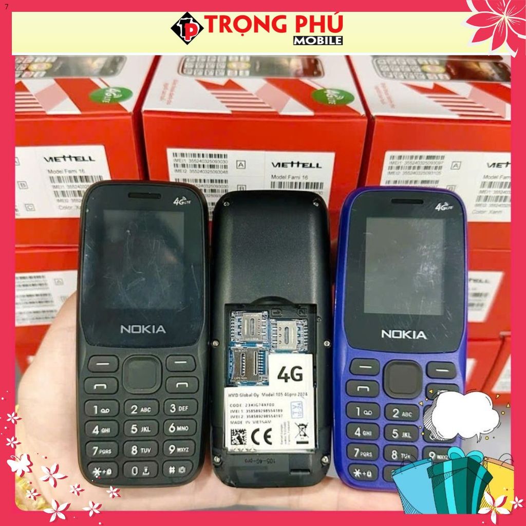 Điện thoại Nokia 105 Pro 4G 2024 HMD LK unseal - Sóng 4G chuẩn - CH7 siêu sale