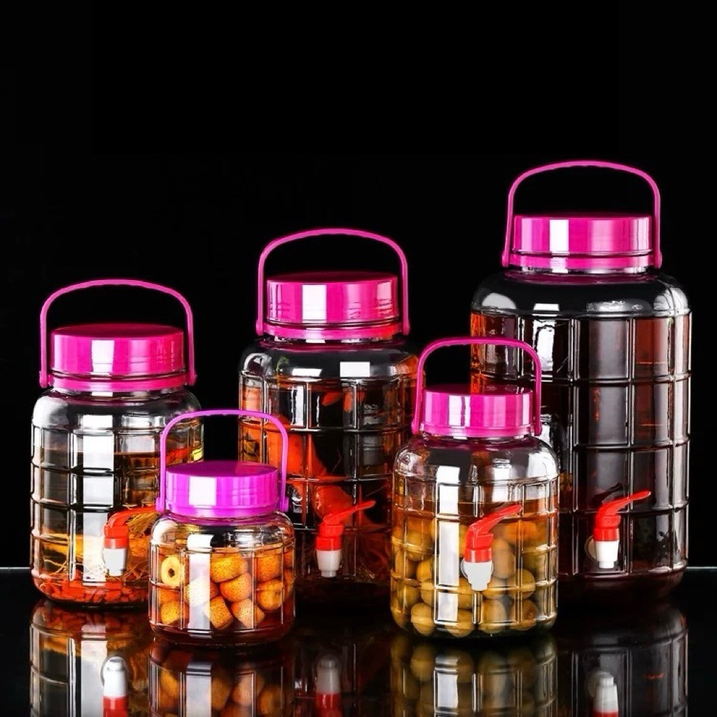 Bình Ngâm Rượu Thủy Tinh 2 lít, 3 lít, 5 lít, 8 lít, 10 lít, 12 lít, 16 lít, 22 lít Quai Xách