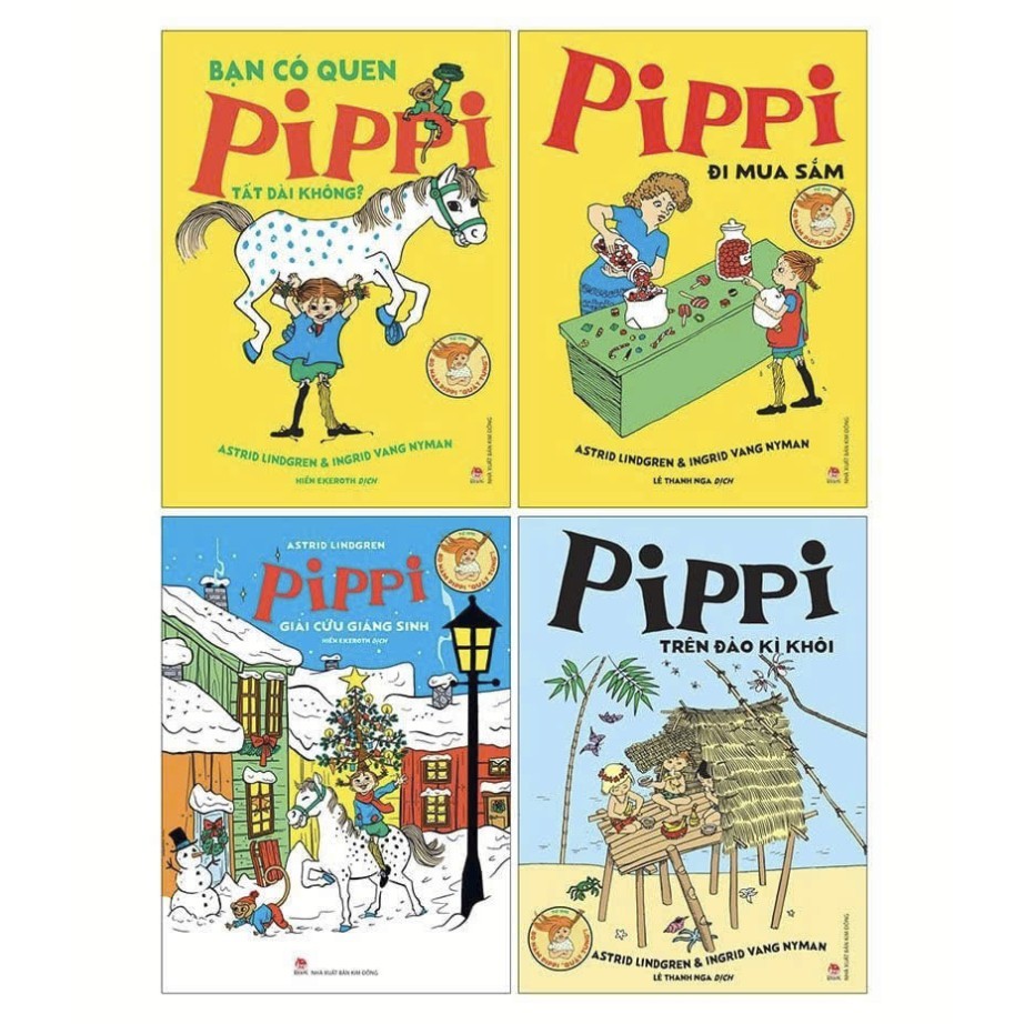 Sách - Combo Pippi Tất Dài (4 cuốn) - Kim Đồng
