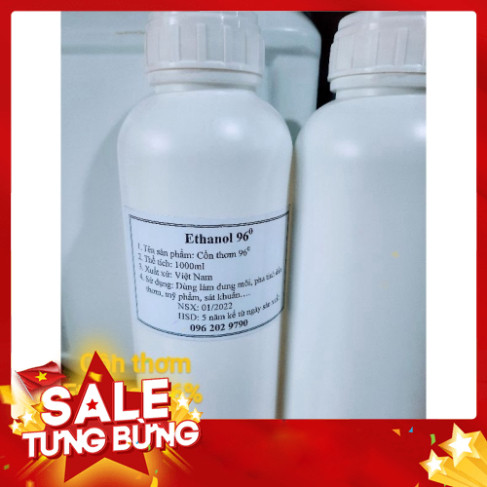 ( Hoá Chất VN )  1 Lít Ethanol - Cồn Thực Phẩm An Toàn Cho Thực Phẩm và Lĩnh Vực Làm Đẹp```