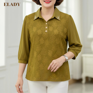  Áo trung niên nữ AD1050 Áo sơ mi kiểu nữ trung niên tay lỡ cho mẹ cho bà vải thun phối tay voan 