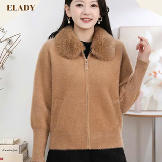  Áo khoác trung niên nữ AD1013 áo khoác len lông thỏ  thu đông cho mẹ cho bà hàng Quảng Châu cao cấp 