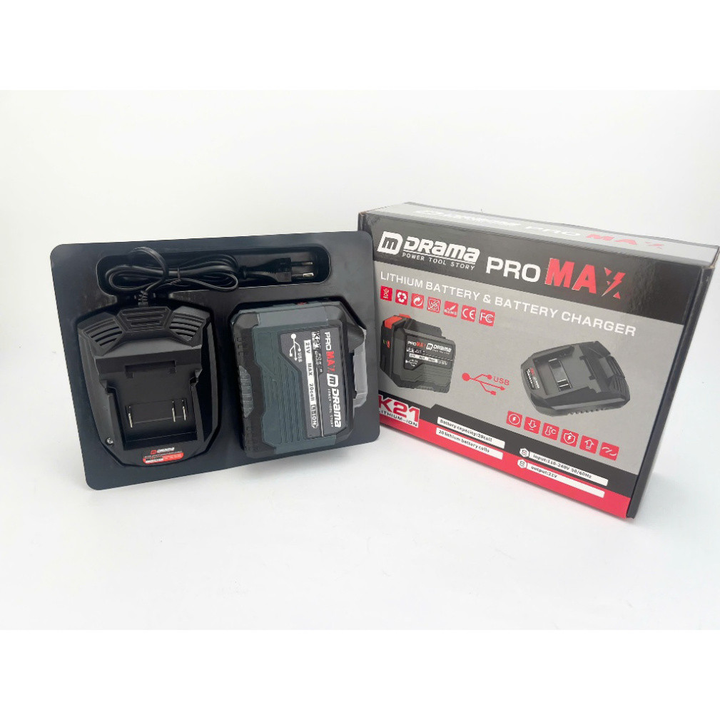 Combo Pin sạc 20cell DRAMA tích hợp cổng USb kèm sạc cam 2a pin dòng xả cao