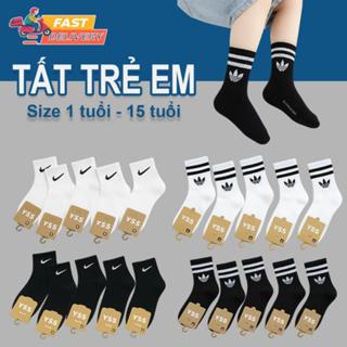 Tất thể thao cho bé Chất liệu sợi Cotton nguyên sinh an toàn với trẻ em Đủ size từ 1 đến 15 tuổi