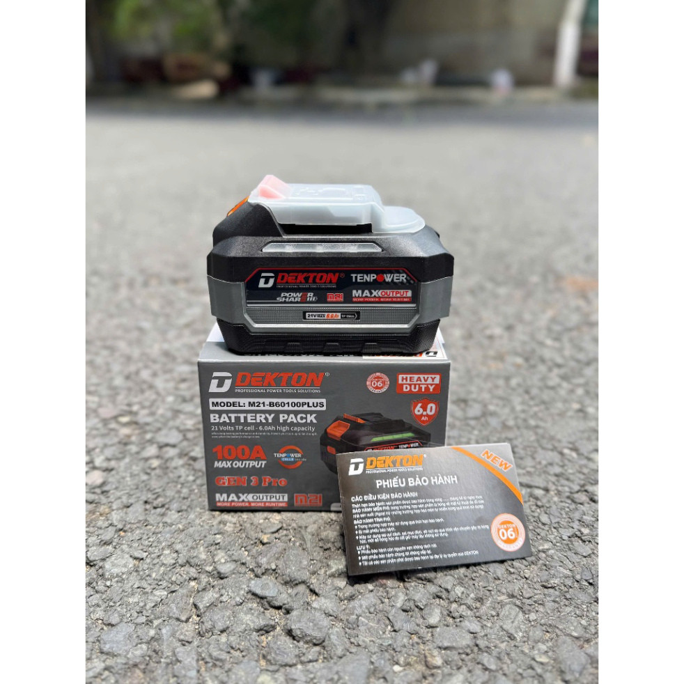 pin Dekton M21-B7512PRO, 15 cell , xả 100A dùng cho máy khoan,mài,chuyên vít,bulong...