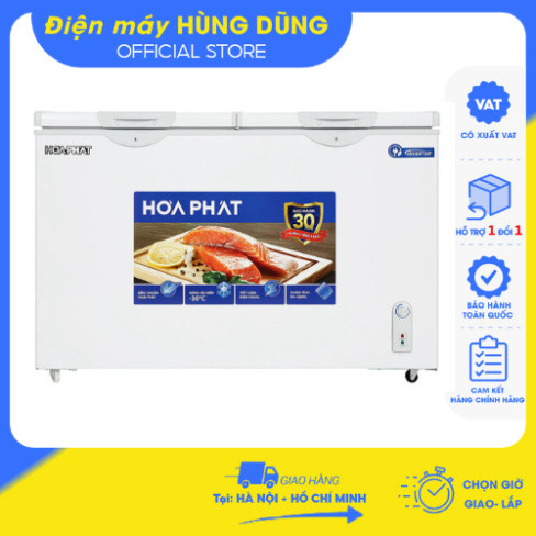 [SHIP HỎA TỐC HN+HCM] Tủ đông Hòa Phát 400l  INVERTER HCFI 666S1Đ2/HPF AD8352 1 ngăn đông-Bảo hành 3