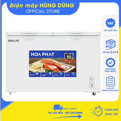 [ SHIP HỎA TỐC HN+ HCM] Tủ đông Hòa Phát HCF 666S1Đ2/HPF AD6352 352 lít 1 ngăn đông dàn đồng - BH ch