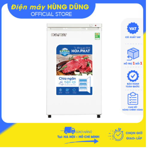 [ SHIP HỎA TỐC HN+ HCM ] Tủ đông đứng Hòa Phát 106 lít 4 ngăn HPF UAH6106 - Bảo hành chính hãng 30 t