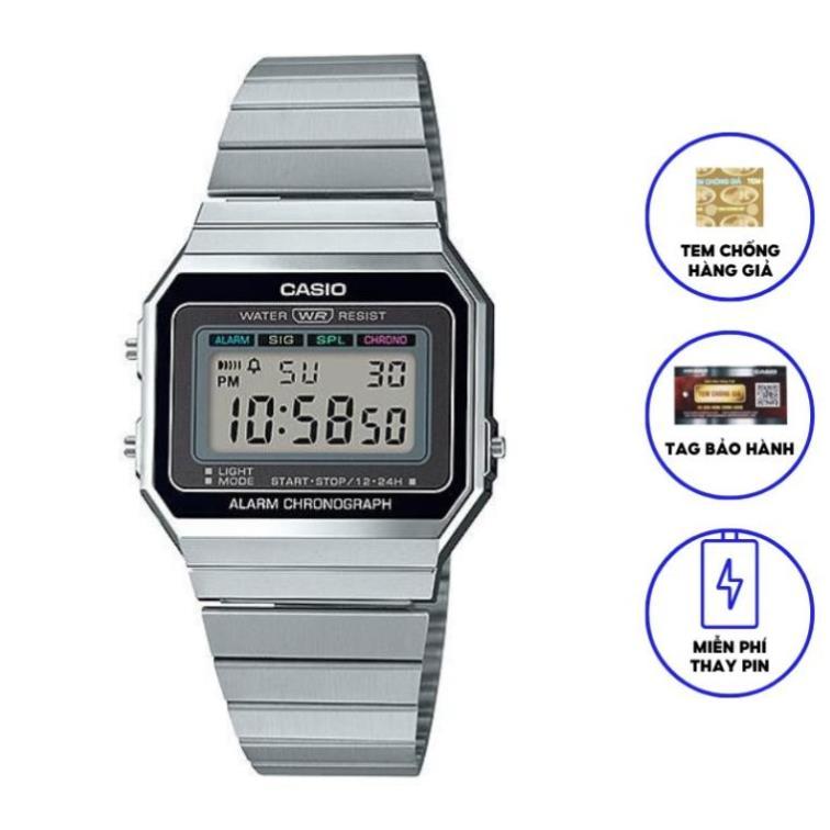 Đồng hồ Nam Dây Kim Loại CASIO A700W-1ADF Chính Hãng