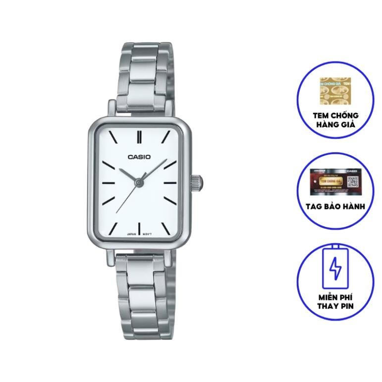 Đồng Hồ Nữ Dây Thép Không Ghỉ Chính Hãng Casio LTP-V009D-7E