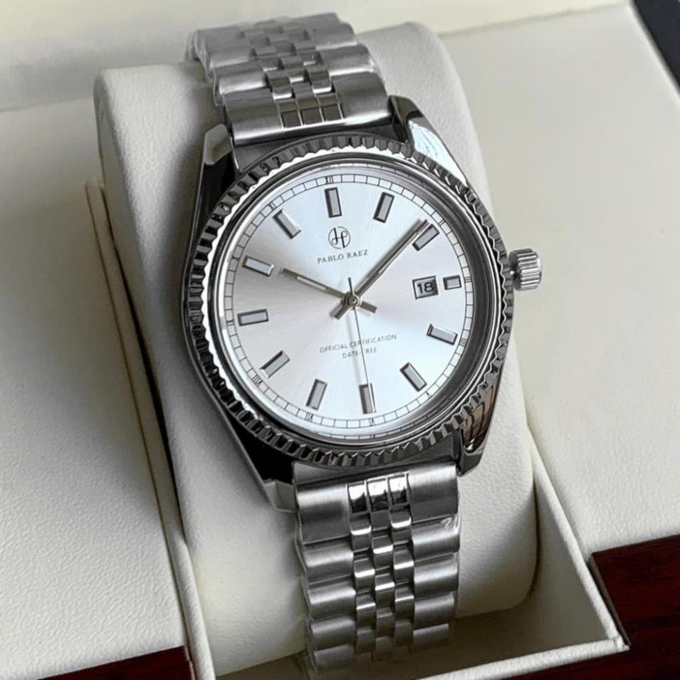 Đồng hồ nam dây thép chính hãng PABLO RAEZ mặt số phát sáng cao cấp có lịch ngày 6259 CARIENT