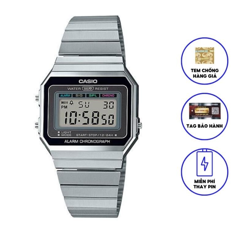 Đồng hồ Nam Dây Kim Loại CASIO A700W-1ADF Chính Hãng