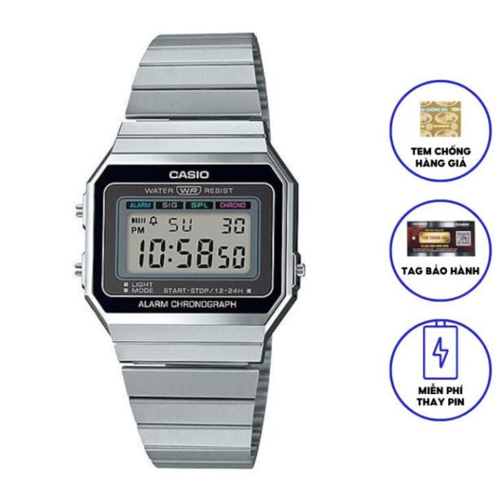 Đồng hồ Nam Dây Kim Loại CASIO A700W-1ADF Chính Hãng